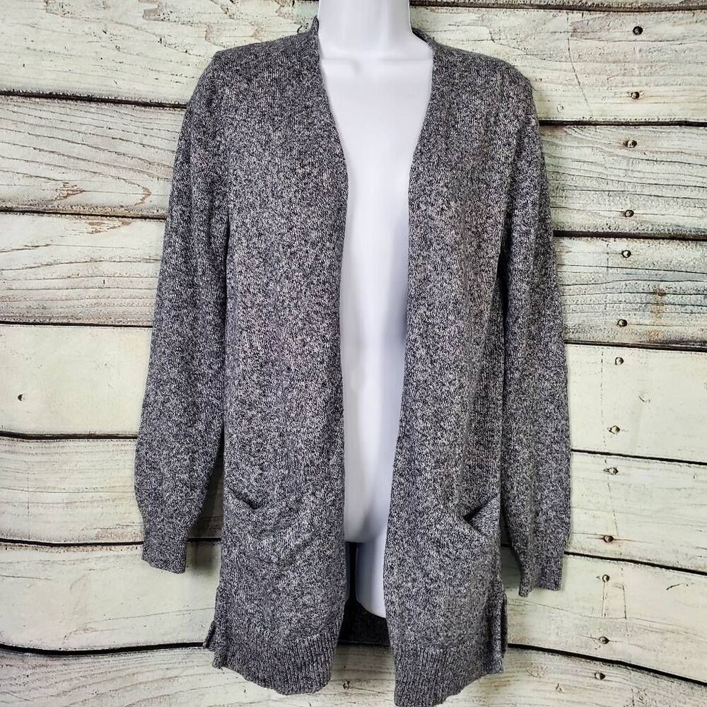 Old Navy Women’s Gray Open Front Cardigan Sweater Small Pockets Cozy Knit